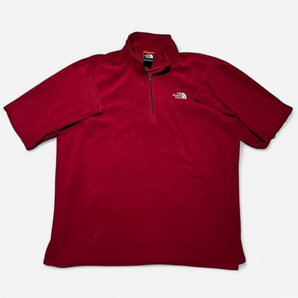 The North Face Red Quarter-Zip Pullover - Warm & Casual!